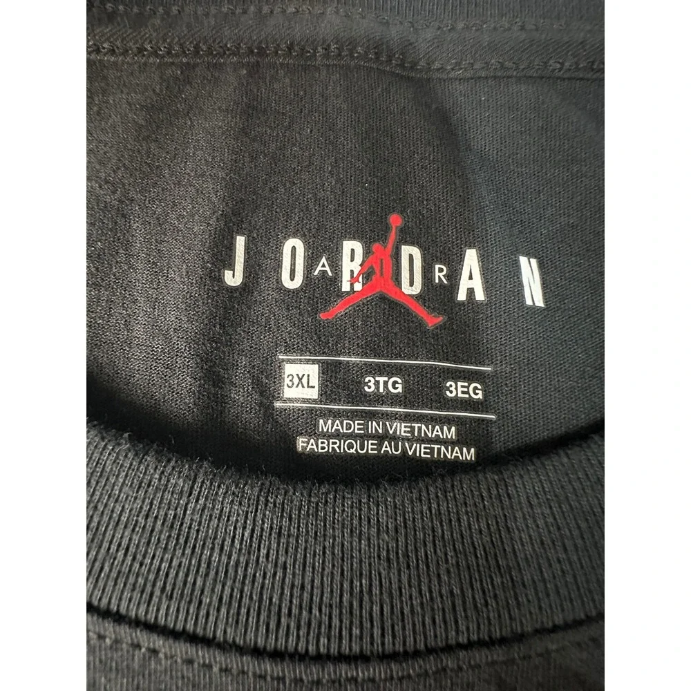 Jordan Mens Christmas Fireplace AJ1 Graphic T-Shirt Black 3XL CI1327-010